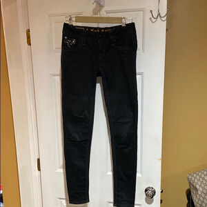 Rock Revival Black Skinny Jeans Stretchy Denim